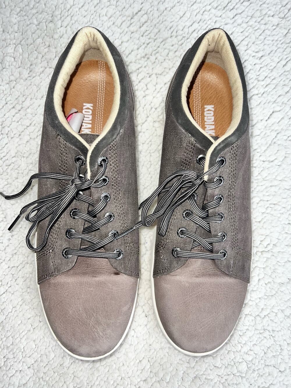 Kodiak Gray Leather Karlen Lace Casual Shoe - size 10 - A-U3